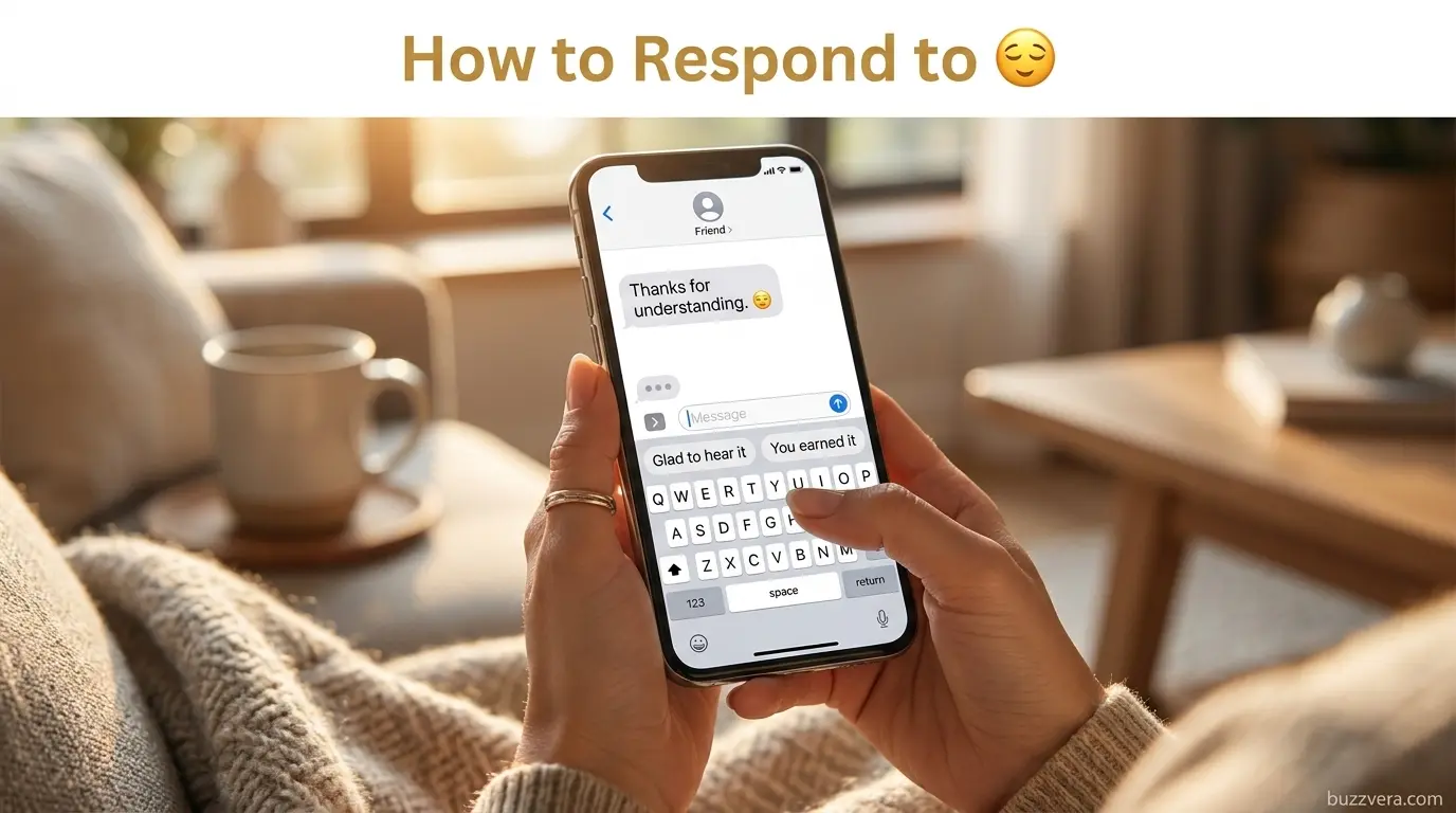 How to Respond to the 😌 Meaning in Text
